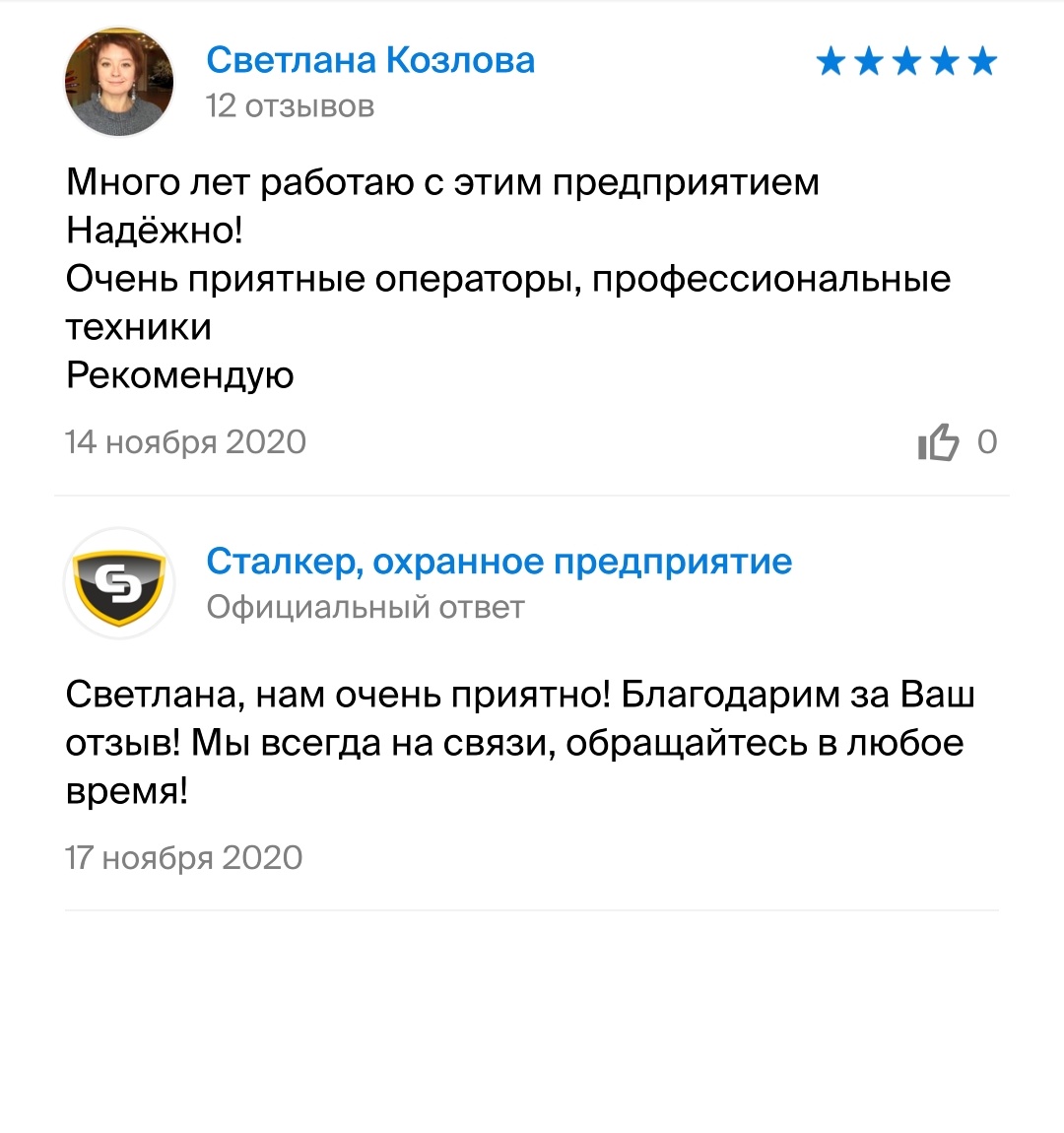 Отзывы